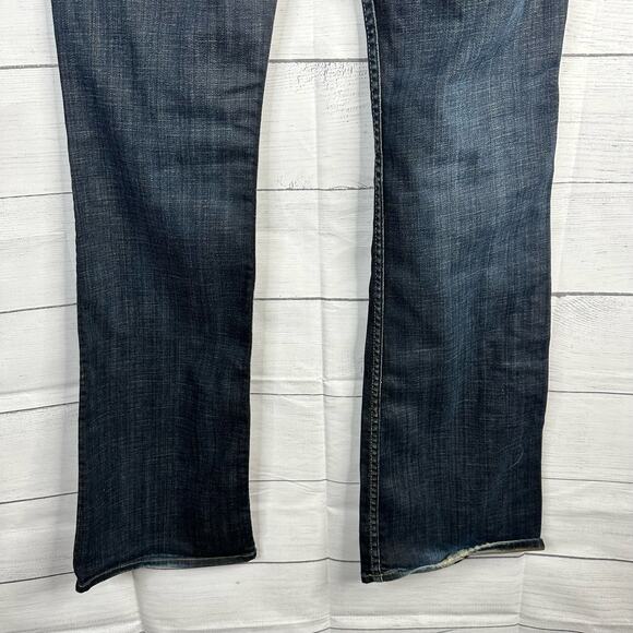 Hudson Womens size 28 Blue Bootcut Jeans Flap Back Pockets British Union Y2K - Picture 8 of 10
